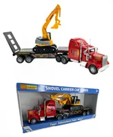 Mag-Genius Big-Daddy Big Rig Low-Boy Transport with Excavator and Interchange Kit Toy