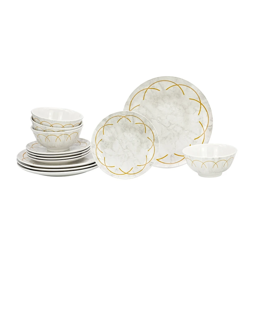 Godinger Rotolo 12 Pc. Dinnerware Set, Service for 4