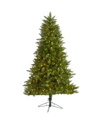 Vermont Spruce Artificial Christmas Tree with Lights with Bendable Branches, 78"