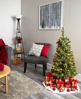 Mountain Pine Artificial Christmas Tree with Lights and Pine Cones