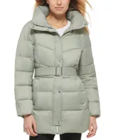 Cole Haan Women's Belted Pillow-Collar Puffer Coat