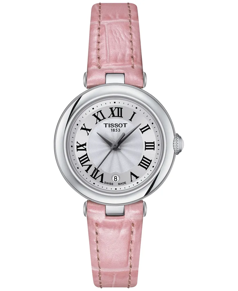 Tissot Women's Swiss Bellissima Small Lady Pink Leather Strap Watch 26mm