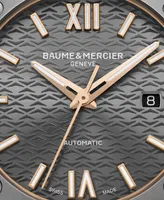 Baume & Mercier Men's Swiss Automatic Riviera Dark Gray Rubber Strap Watch 42mm