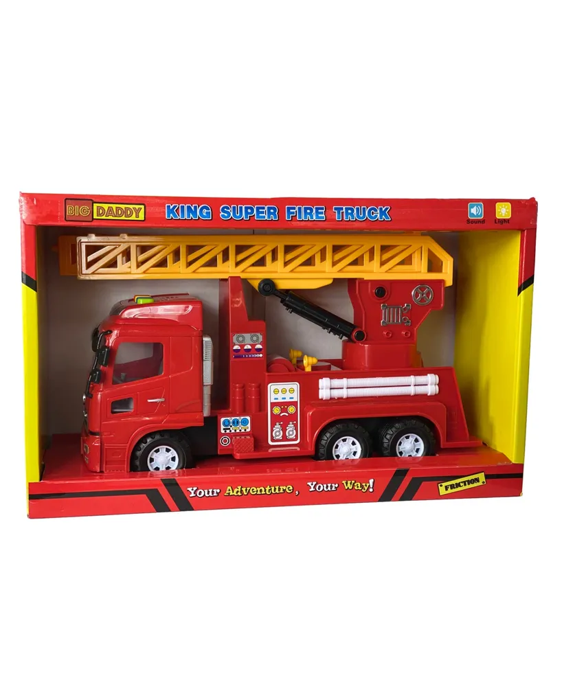 Mag-Genius Big Daddy Large Fire Truck with Lights and Sound Toy