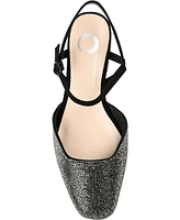 Journee Collection Women's Nysha Rhinestone Flats