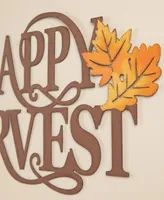 Glitzhome Metal "Happy Harvest" Wall Decor, 23.75"