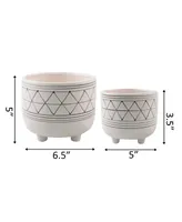 Flora Bunda Geo Ceramic Planter with