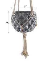 Flora Bunda Ceramic Macrame Hanging Planter