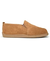 Minnetonka Men's Suede Twin Gore Sheepskin Slippers