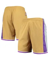 Men's Mitchell & Ness Gold Sacramento Kings 2005-06 Hardwood Classics Swingman Shorts