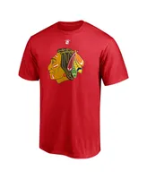 Men's Fanatics Bobby Hull Red Chicago Blackhawks Authentic Stack Retired Player NickName and Number T-shirt