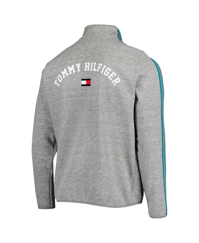 Men's Tommy Hilfiger Heathered Gray San Jose Sharks Mario Quarter-Zip Jacket