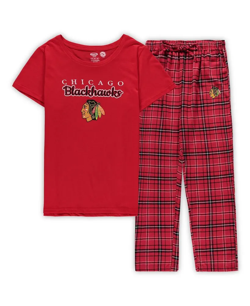 Concepts Sport Women's Concepts Sport Red Chicago Blackhawks Plus Lodge  T-shirt and Pants Sleep Set