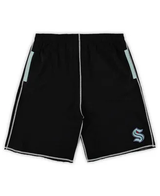 Men's Black Seattle Kraken Big and Tall French Terry Shorts