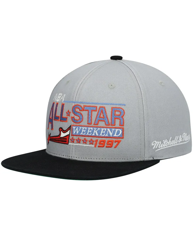 Men's Mitchell & Ness Gray 1997 Nba All-Star Game Hardwood Classics Wordmark Snapback Hat