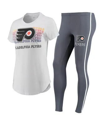 Women's Concepts Sport White, Charcoal Philadelphia Flyers Sonata T-shirt and Leggings Set