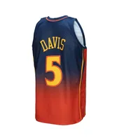 Men's Mitchell & Ness Baron Davis Navy, Orange Golden State Warriors 2006/07 Hardwood Classics Fadeaway Swingman Player Jersey