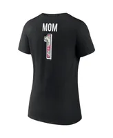 Women's Fanatics Black Pittsburgh Penguins Team Mother's Day V-Neck T-shirt