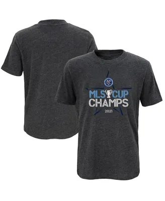 Big Boys Charcoal New York City Fc 2021 Mls Cup Champions Locker Room T-shirt