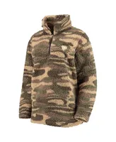 Women's G-iii Sports by Carl Banks Camo Pittsburgh Penguins Sherpa Quarter-Zip Jacket