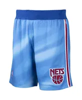 Men's Mitchell & Ness Blue New Jersey Nets 1990/91 Hardwood Classics Authentic Shorts