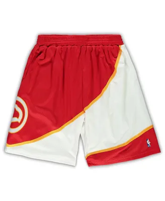 Men's Mitchell & Ness Red Atlanta Hawks Big and Tall Hardwood Classics Team Swingman Shorts