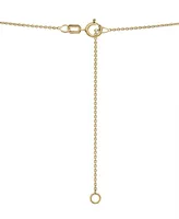 Wrapped Diamond Safety Pin Charm Collector Pendant Necklace (1/20 ct. t.w.) in 10k Gold, 17" + 1" extender, Created for Macy's