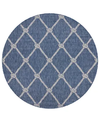 Lr Home Shoreline SRL81875 7'6" x 7'6" Round Outdoor Area Rug