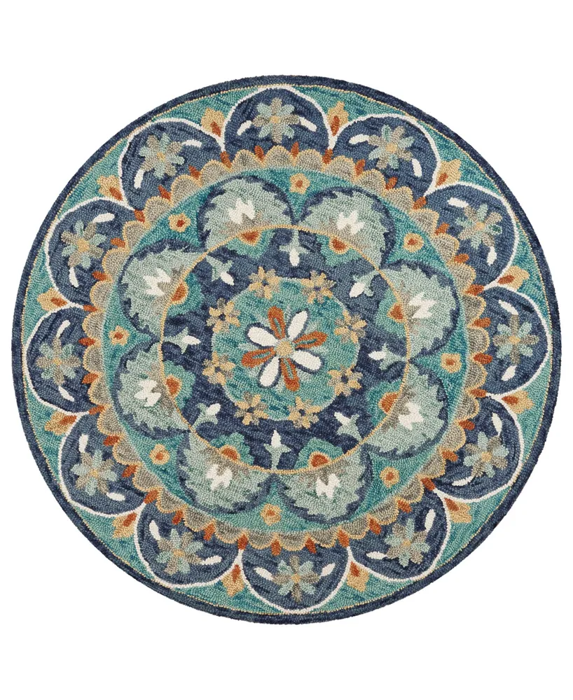 Lr Home Radiance RDC54099 6' x 6' Round Area Rug