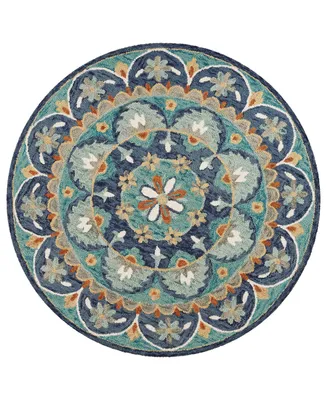 Lr Home Radiance RDC54099 6' x 6' Round Area Rug