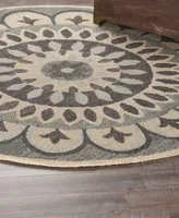 Lr Home Radiance RDC54054 6' x 6' Round Area Rug