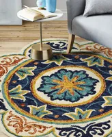 Lr Home Radiance RDC54079 4' x 4' Round Area Rug