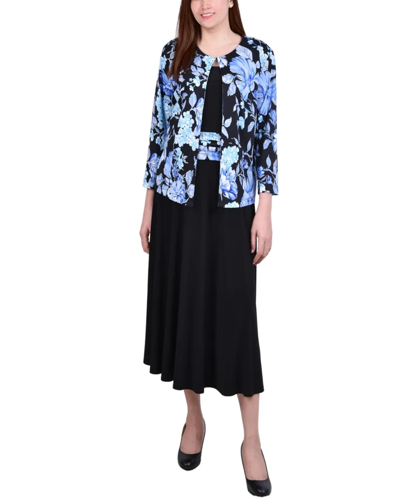 Women's 3/4 Sleeve Two Piece Dress
