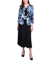 Women's 3/4 Sleeve Two Piece Dress