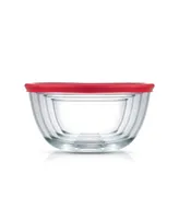 Joyful Glass Mixing Bowls with Lids, Set of 4