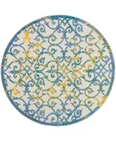 Nourison Home Aloha ALH21 4' x Round Outdoor Area Rug