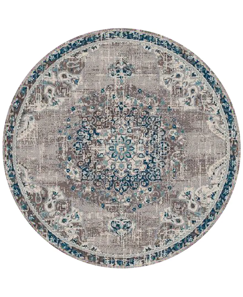 Amer Rugs Montana Nieves 7'6" x 7'6" Round Area Rug