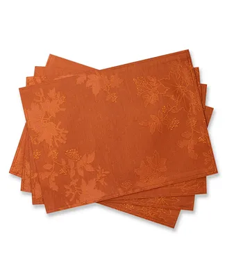 Countryside Leaves Raised Jacquard Placemat Rust, 13" x 18"