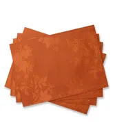 Countryside Leaves Raised Jacquard Placemat Rust, 13" x 18"