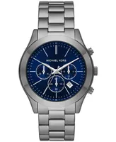 Michael Kors Men's Slim Runway Chronograph Gunmetal Stainless Steel Bracelet Watch 44mm