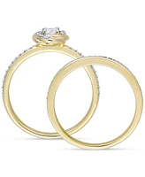 Diamond Swirl Halo Bridal Set (1/2 ct. t.w.) 14k Gold