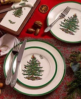 Spode Christmas Tree Dinner Plates, Set of 8