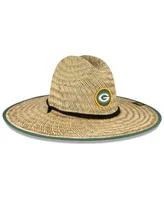 Men's Natural Green Bay Packers Nfl Training Camp Official Straw Lifeguard Hat