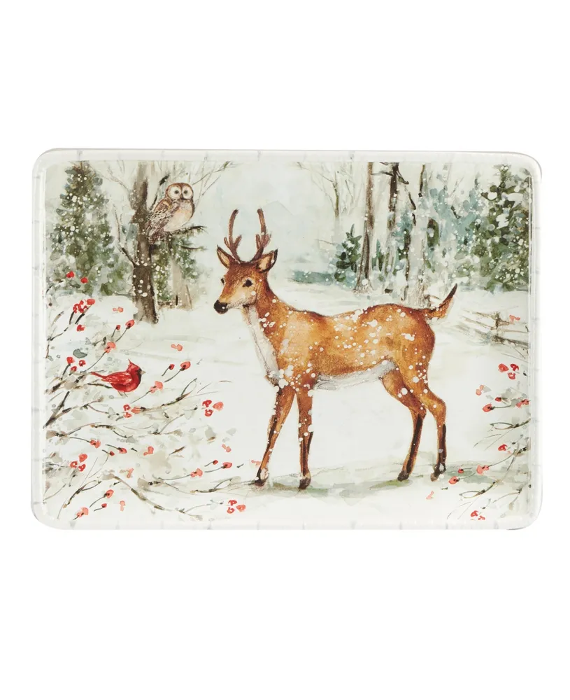 Certified International Winter's Walk Rectangular Platter