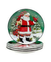 Certified International Christmas Lodge Santa 16 Pc. Dinnerware Set, Service for 4