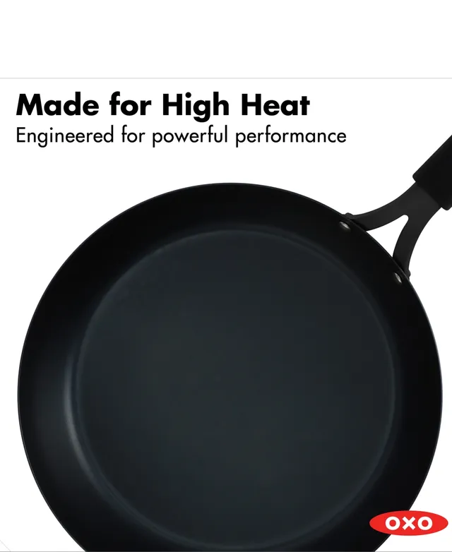 OXO Obsidian Carbon Steel 12 Frypan with Silicone Sleeve