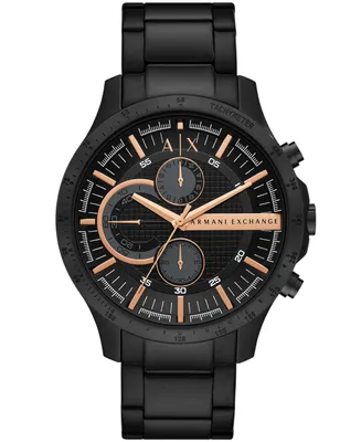 Men's Chronograph in Black Plated Stainless Steel Bracelet Watch 46mm