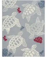 Global Rug Designs Aquatic Sea Turtle 10294 Area Rug