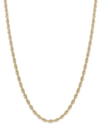 Rope Chain 1 3 4mm Necklace Collection In 14k Gold
