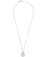 Wrapped Diamond Initial "B" 18" Pendant Necklace (1/10 ct. t.w.) in 14k Gold, Created for Macy's